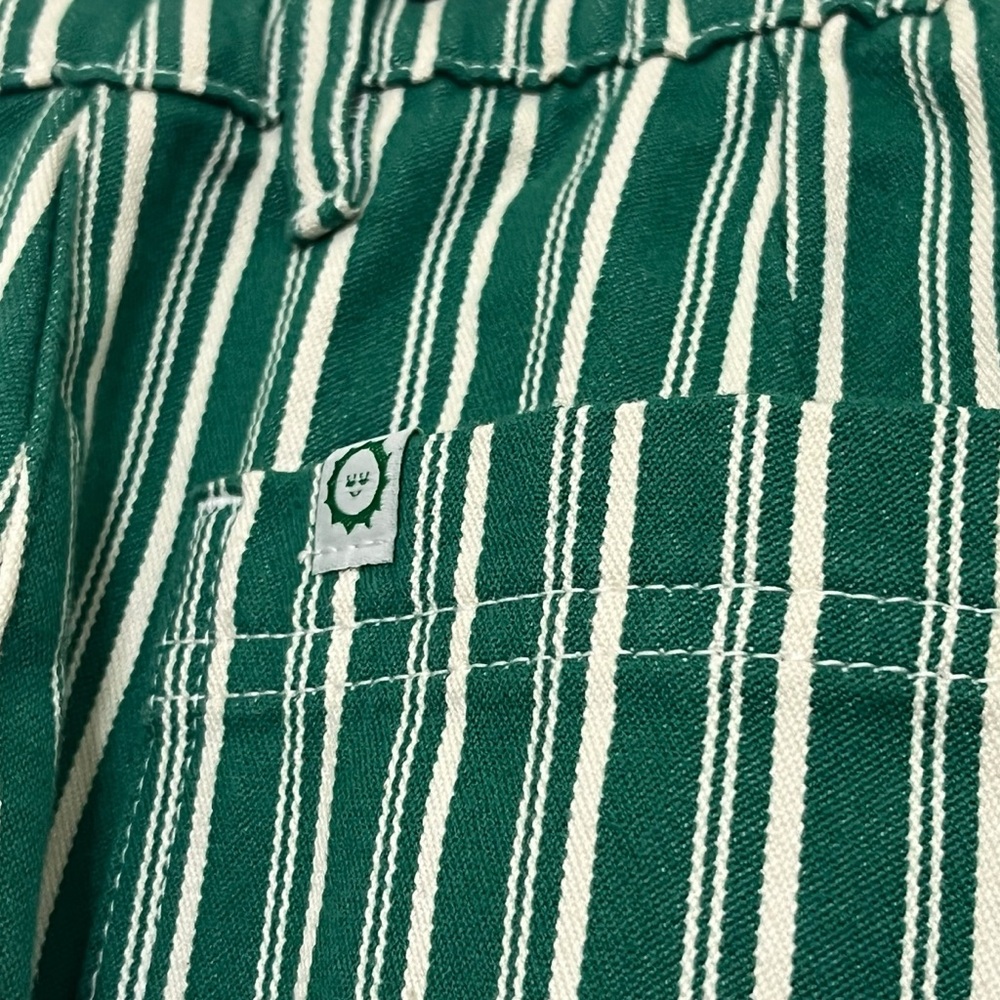 Big Bud Press Western Pants Women’s Size Medium Green Striped Cotton Trousers - Picture 8 of 13